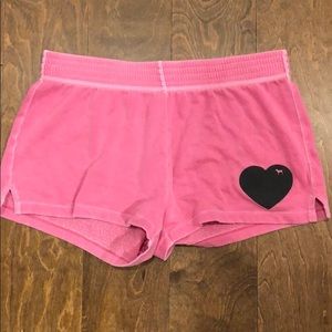 Pink sweat shorts